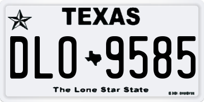 TX license plate DLO9585