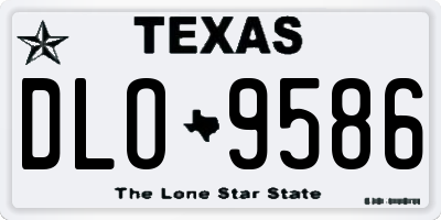 TX license plate DLO9586