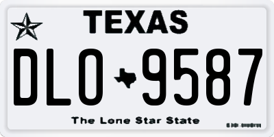 TX license plate DLO9587