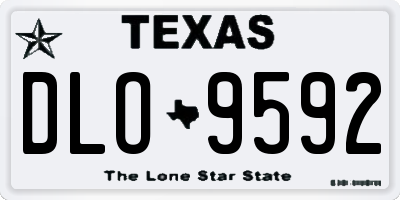 TX license plate DLO9592