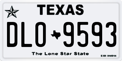 TX license plate DLO9593