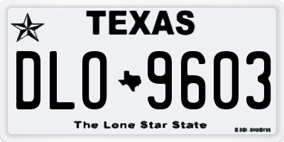 TX license plate DLO9603
