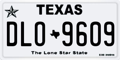 TX license plate DLO9609
