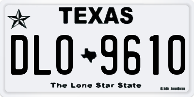 TX license plate DLO9610