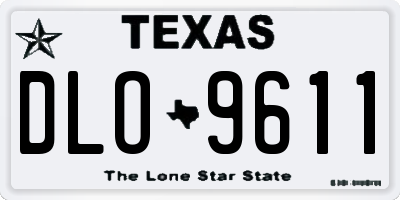 TX license plate DLO9611