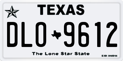 TX license plate DLO9612