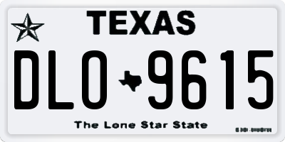 TX license plate DLO9615