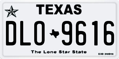 TX license plate DLO9616