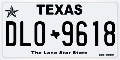 TX license plate DLO9618