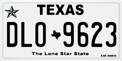 TX license plate DLO9623