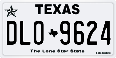 TX license plate DLO9624