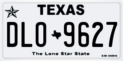 TX license plate DLO9627