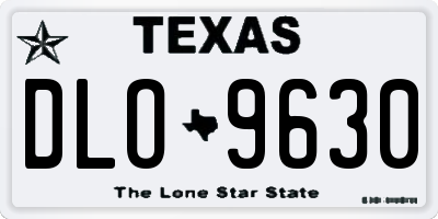 TX license plate DLO9630