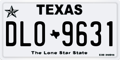 TX license plate DLO9631