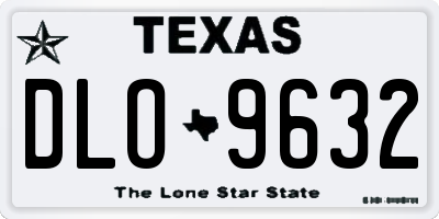 TX license plate DLO9632