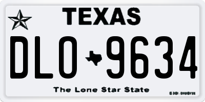 TX license plate DLO9634
