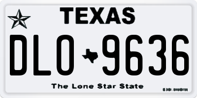 TX license plate DLO9636