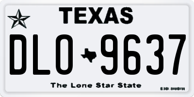 TX license plate DLO9637