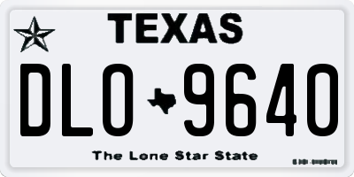 TX license plate DLO9640