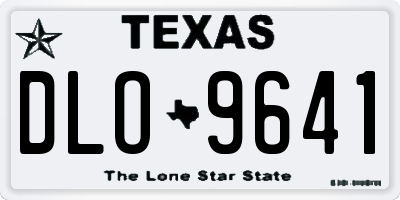 TX license plate DLO9641