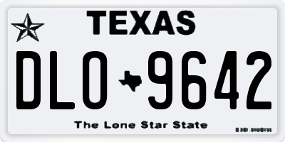 TX license plate DLO9642
