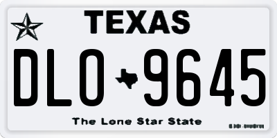 TX license plate DLO9645