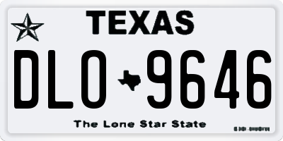 TX license plate DLO9646