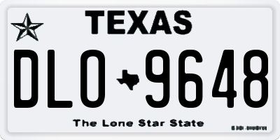 TX license plate DLO9648