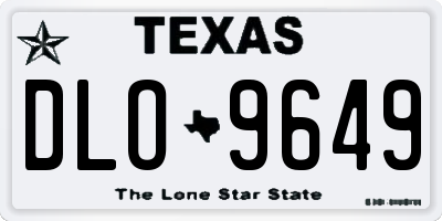 TX license plate DLO9649