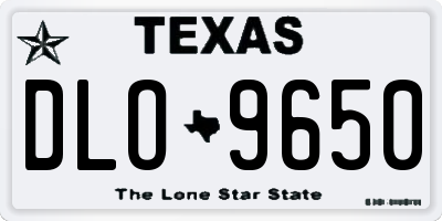 TX license plate DLO9650