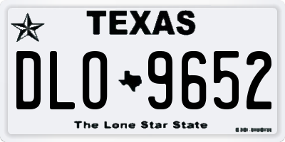 TX license plate DLO9652