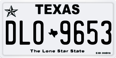 TX license plate DLO9653