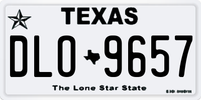 TX license plate DLO9657