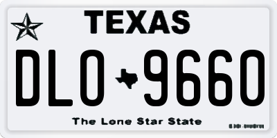 TX license plate DLO9660