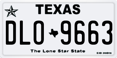 TX license plate DLO9663