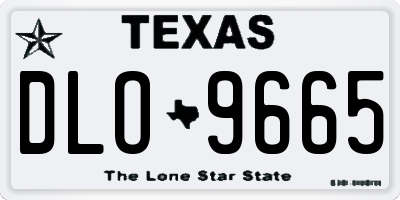 TX license plate DLO9665