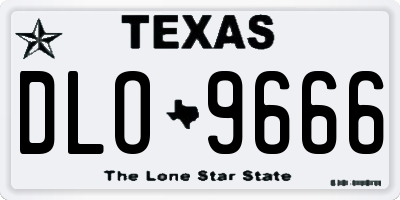 TX license plate DLO9666
