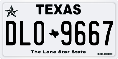 TX license plate DLO9667
