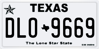 TX license plate DLO9669
