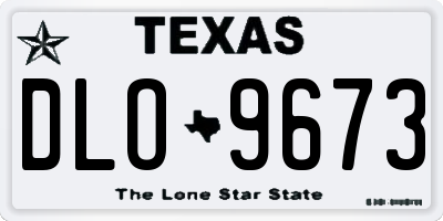 TX license plate DLO9673