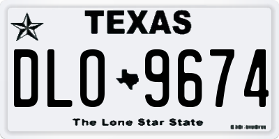 TX license plate DLO9674
