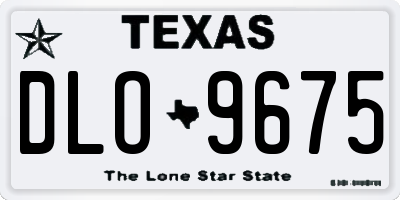 TX license plate DLO9675