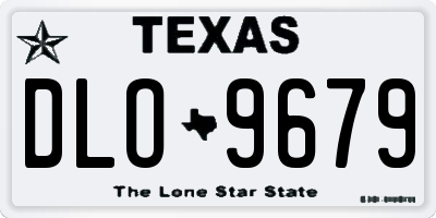 TX license plate DLO9679