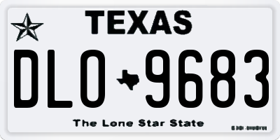 TX license plate DLO9683