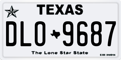 TX license plate DLO9687