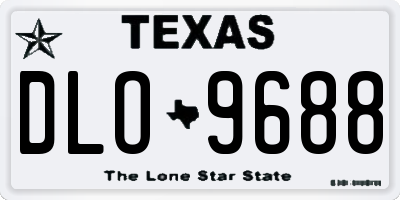TX license plate DLO9688