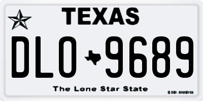 TX license plate DLO9689