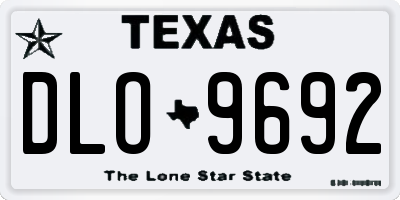 TX license plate DLO9692