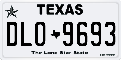 TX license plate DLO9693
