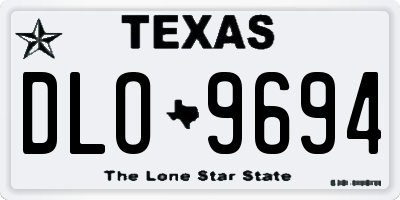 TX license plate DLO9694